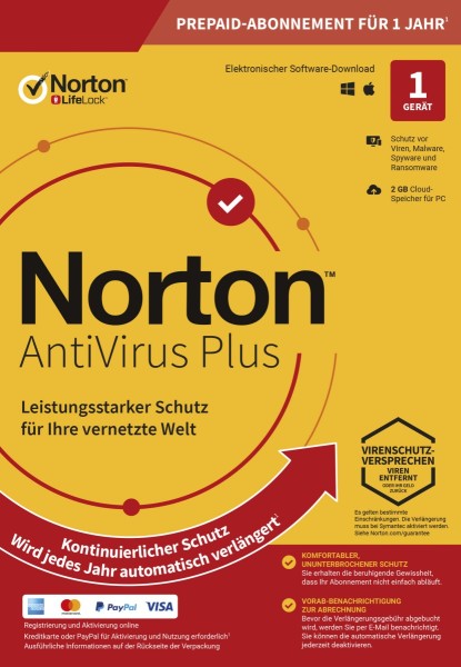 Norton AntiVirus Plus | 2024 | kein Abo