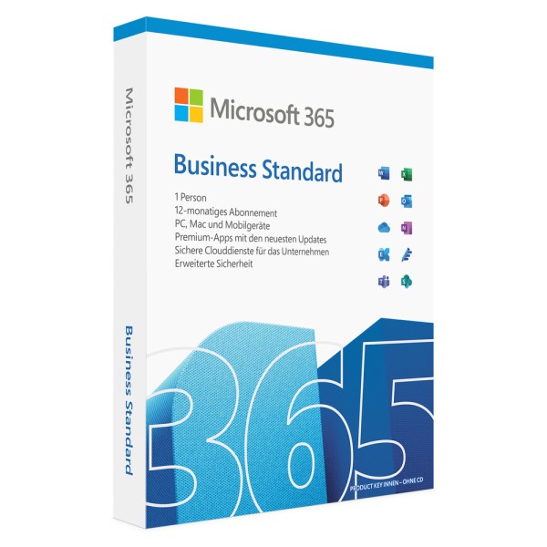 Microsoft Office 365 Business Standard | für PC/Mac/Mobilgeräte